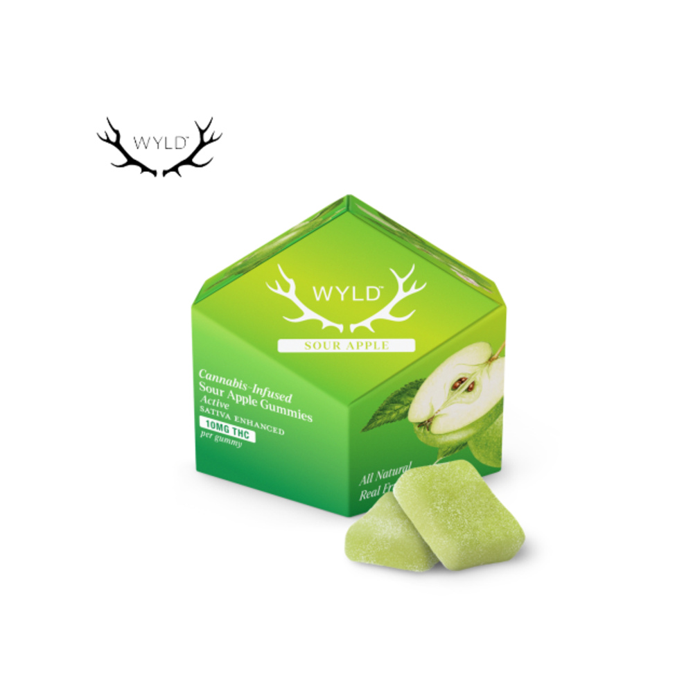 SOUR APPLE 100MG 10 PACK GUMMIES