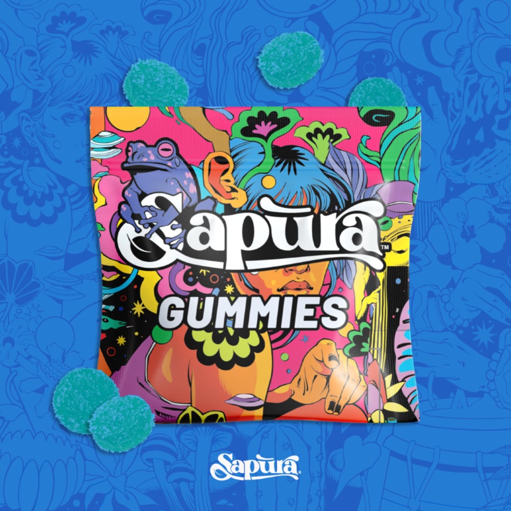 Sapura - Blue Raz Pineapple 10:1 CBD:THC Microdose Gummies (20mg 20pk)