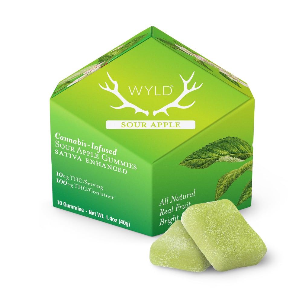 Sour Apple Sativa Enhanced Gummies | 100mg