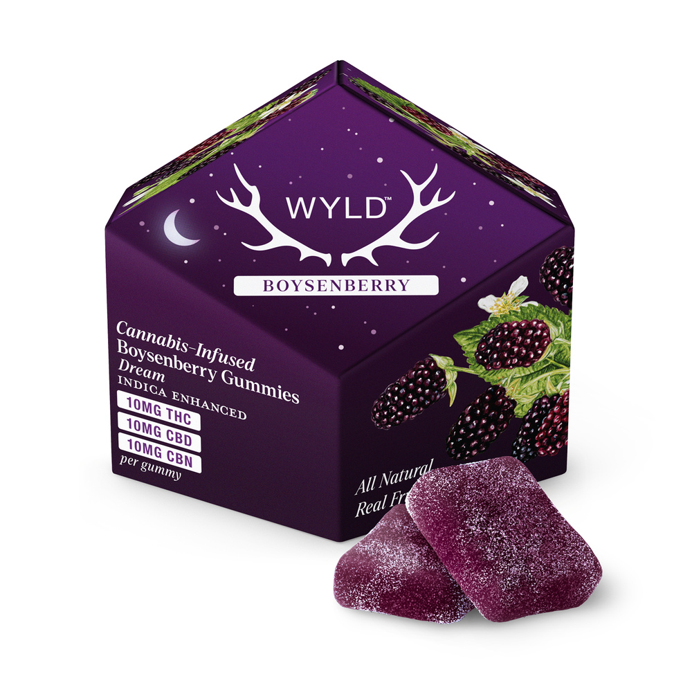 Boysenberry 1:1:1 CBD:CBN + Indica Enhanced Gummies | 100mg THC:CBD:CBN