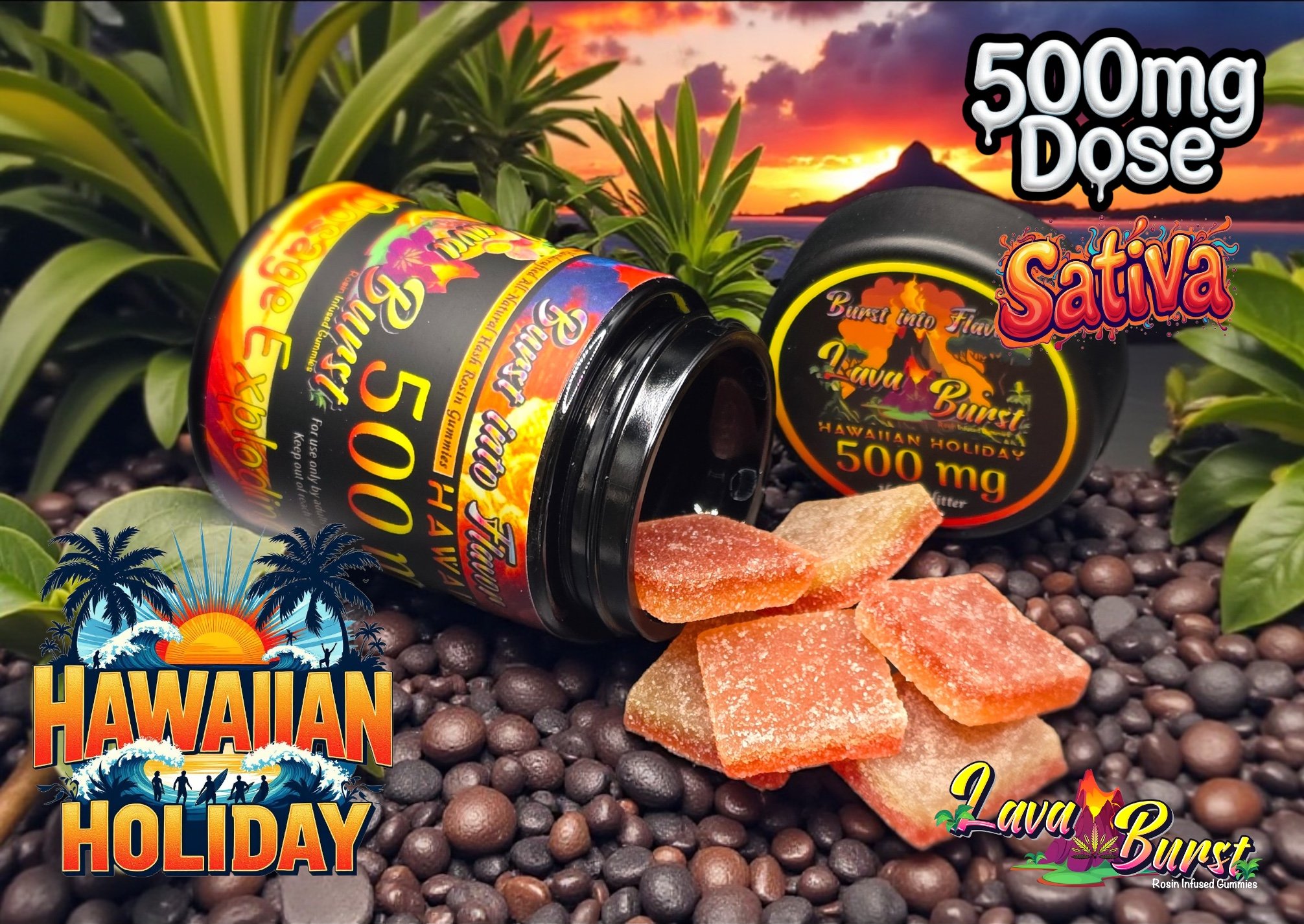 MED - Equilibrium Rosin Gummies Hawaiian Holiday (S) 500mg 10pk