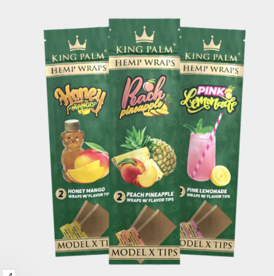 ACC King Palm Peach Pineapple Hemp Wraps 2ct ACC King Palm Peach Pineapple Hemp Wraps 2ct
