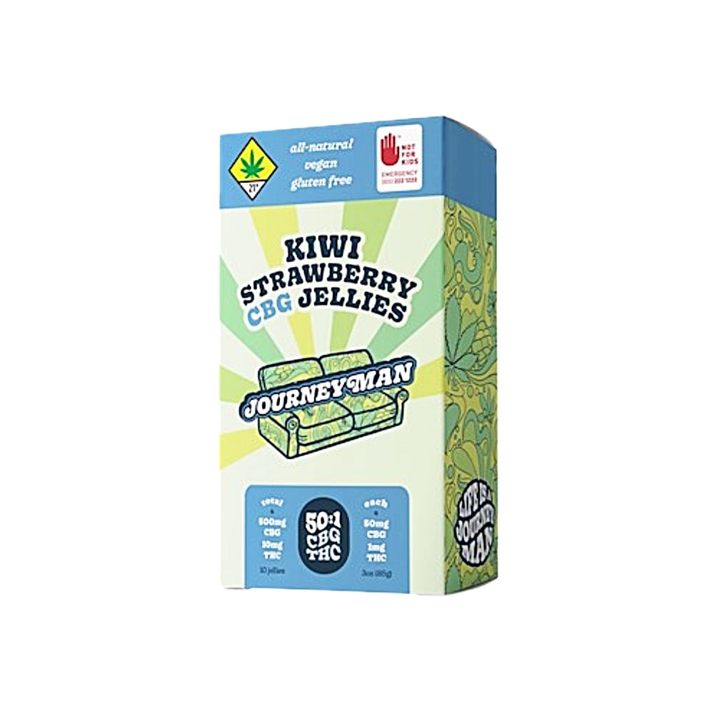 50:1 Kiwi Strawberry CBG Jellies [10pk] (500mg CBG/10mg THC)