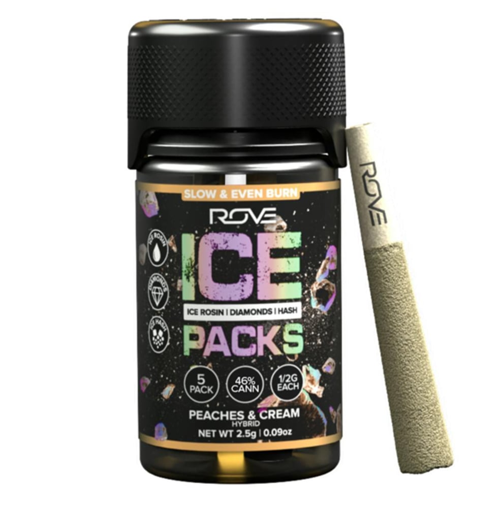 Peaches & Cream - Infused Ice Packs (Rosin, Hash, and Diamonds) 5x 0.5g