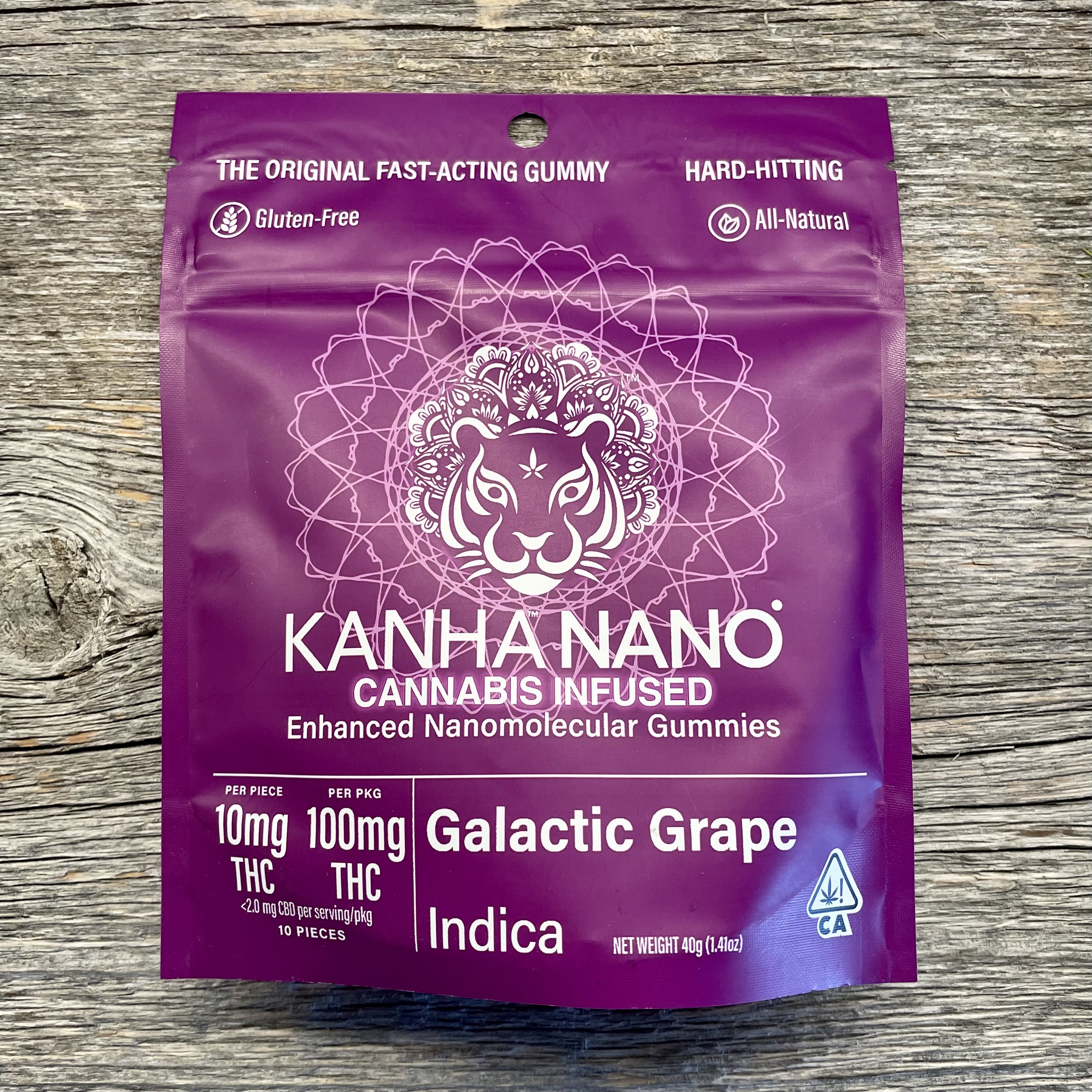GALACTIC GRAPE INDICA GUMMIES 100MG 10PC 