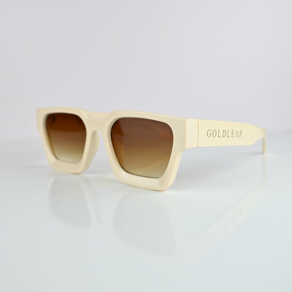 Wide Frame Sunglasses - Cream