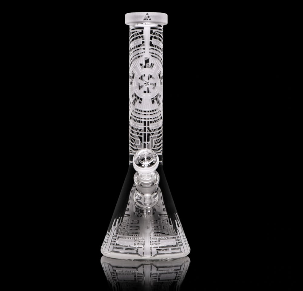 14" Nuclear Reactor Beaker w/ Collins Perc - Clear