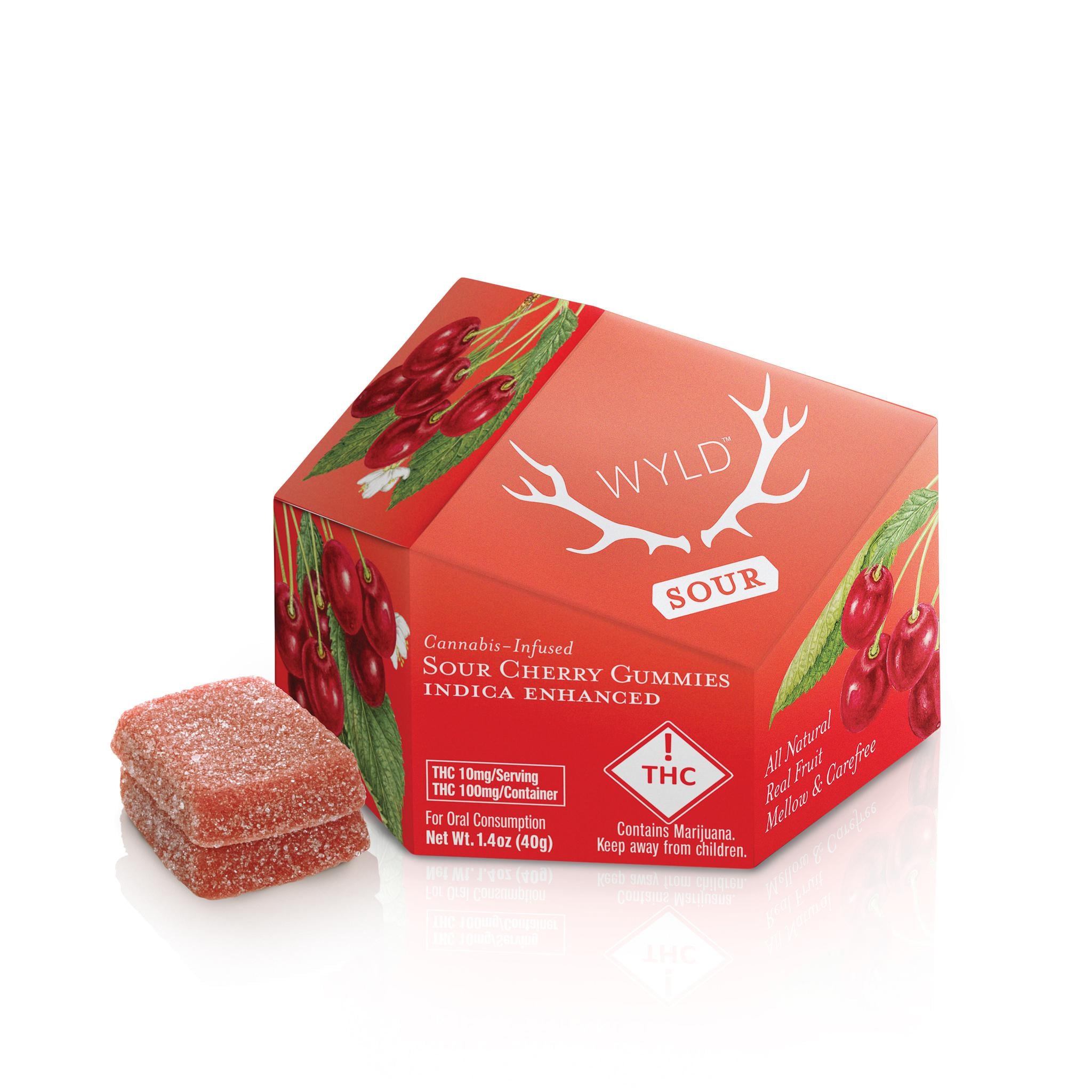 Sour Cherry Indica Enhanced Gummies | 100mg