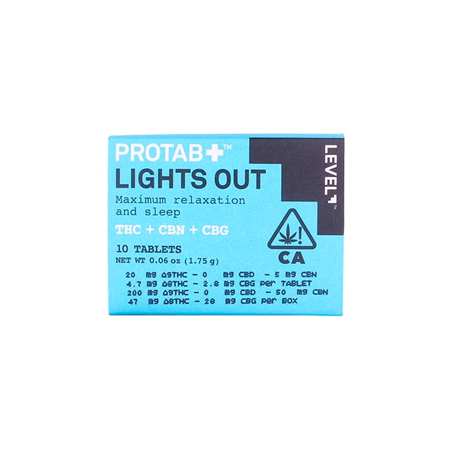 PROTAB+ LIGHTS OUT [10pk] (200mg D9 THC/50mg CBN/50mg D8 THC/20mg THCa/20mg CBG)