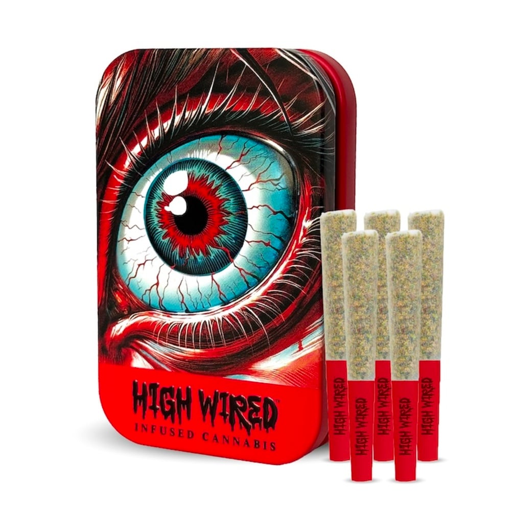 High Wired - Gasoline Ganache Clips Crumble & THCA Diamond Infused Pre-Rolls 0.35g 5pk (1.75g)