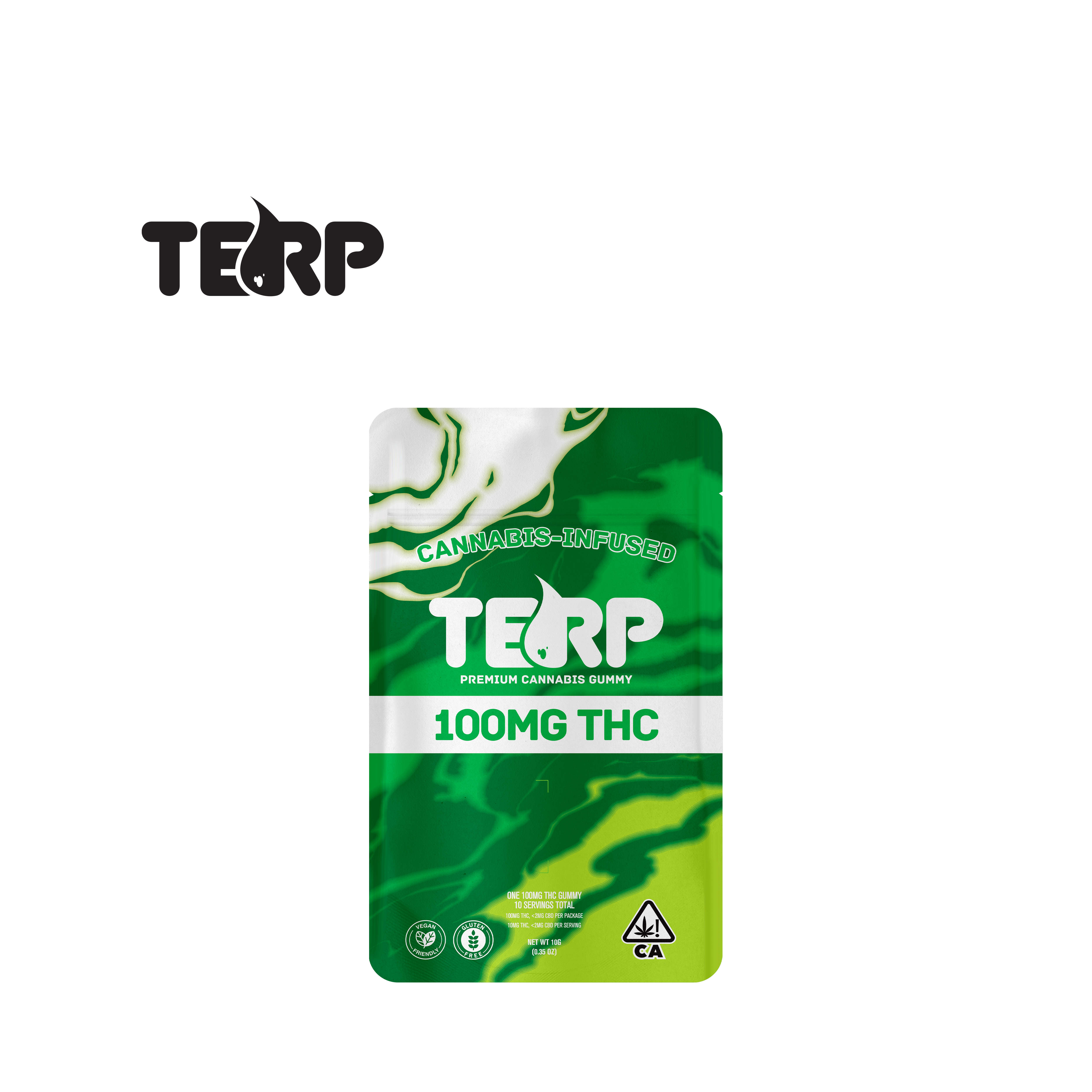 GREEN APPLE TART 100MG SINGLE GUMMY