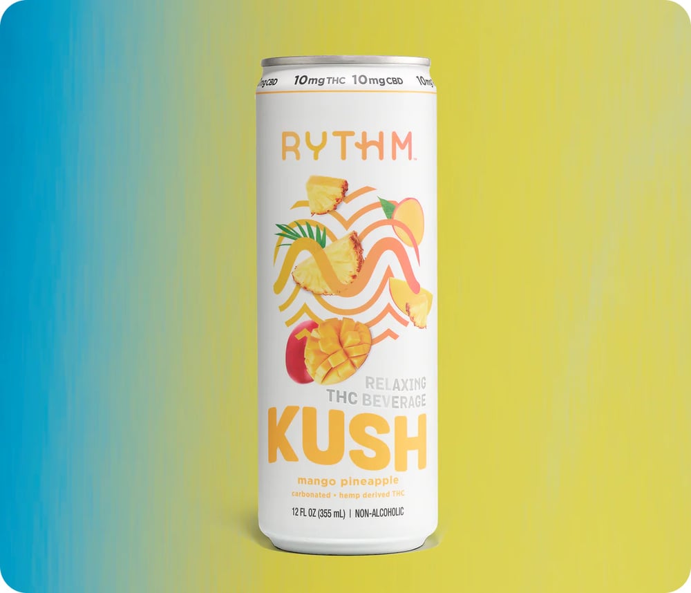 Rythm - Hemp Derived - KUSH Mango Pineapple 10mg THC 10mg CBD Beverage