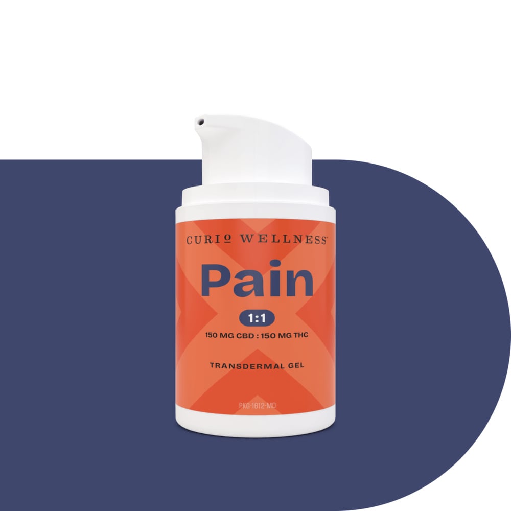 Pain Transdermal Gel 1:1 (150mg CBD/150mg THC) Formerly Move Transdermal Gel
