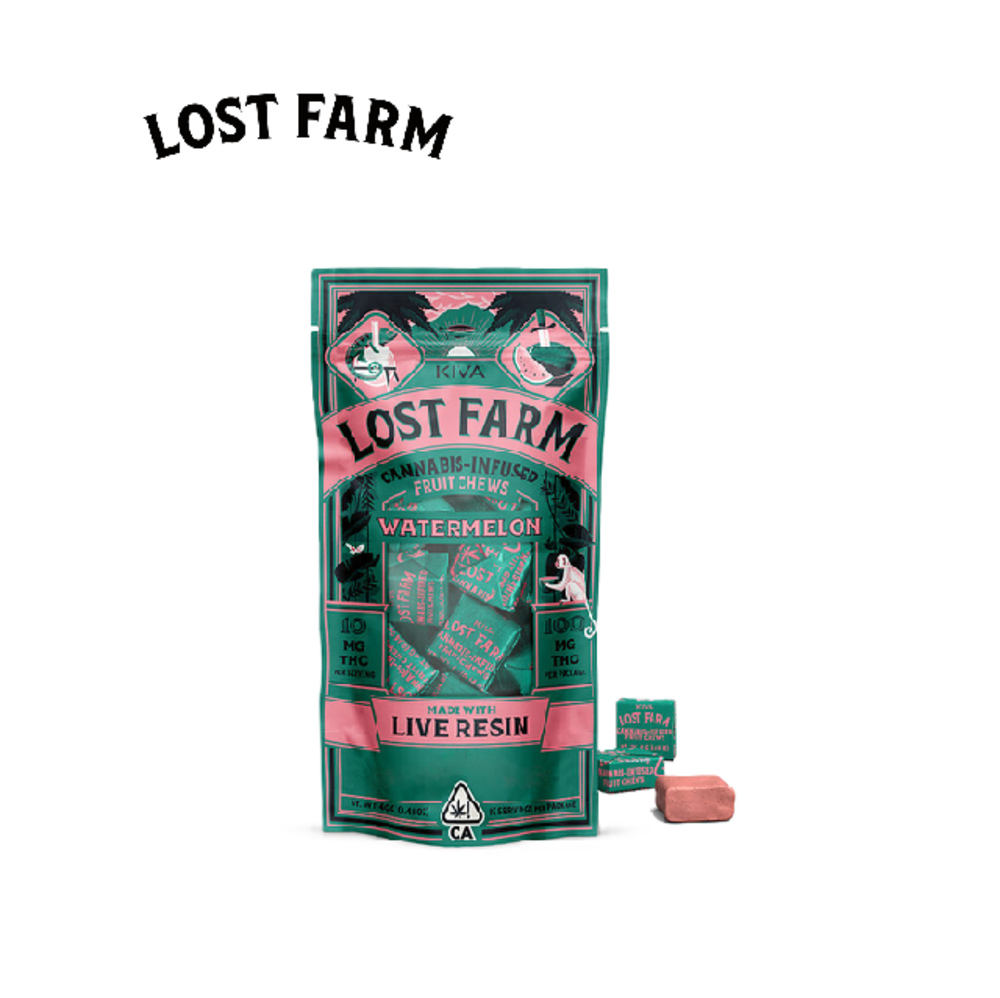 WATERMELON GELATO 100MG LIVE RESIN 10 PACK FRUIT CHEWS