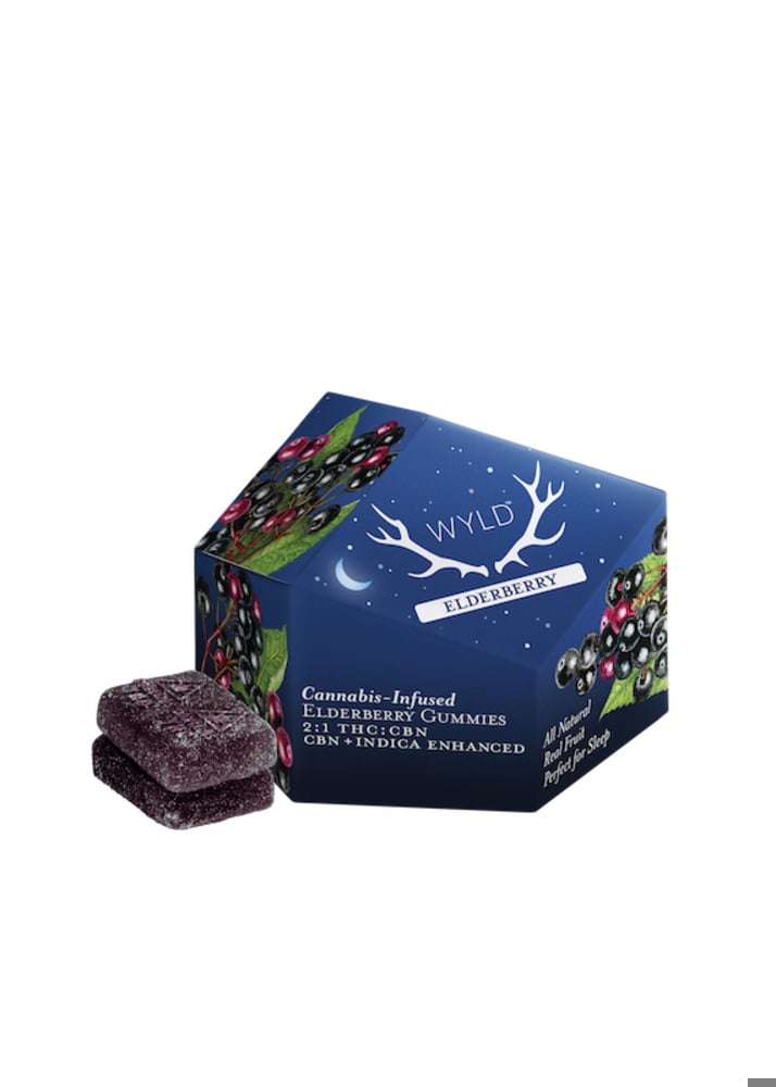 WYLD - Elderberry Indica Enhanced THC:CBN Gummies (100mg 10pk)