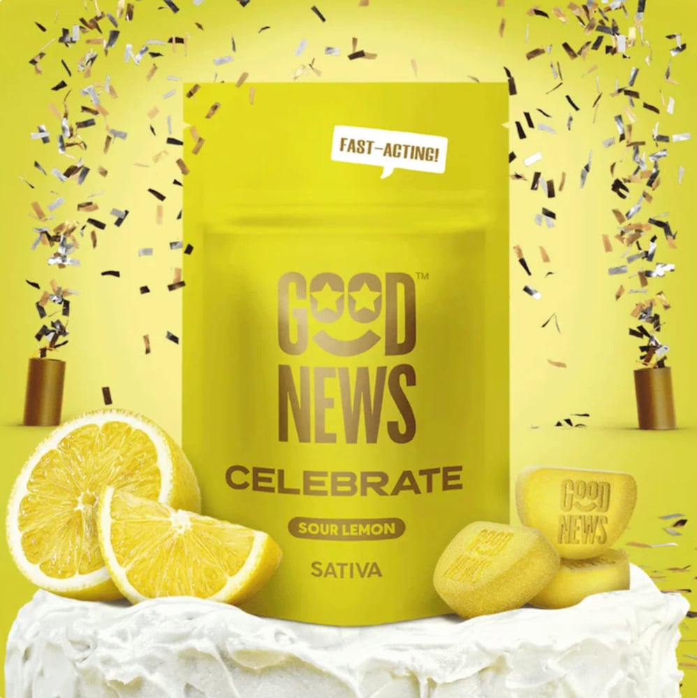 Good News - Celebrate Sour Lemon Fast Acting Gummies (100mg 20pk)