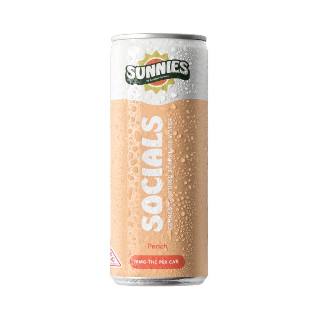 Socials Peach Sparkling Water