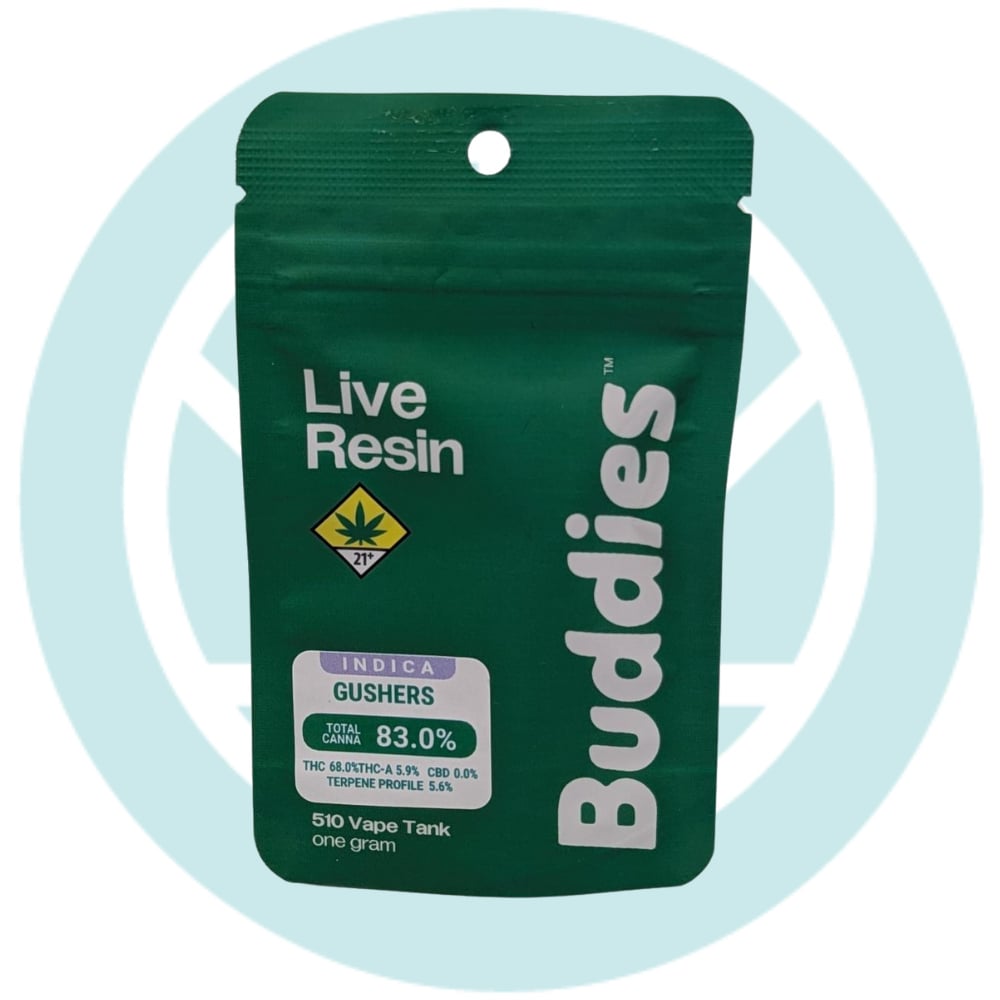 Gushers | Buddies Brand | Liquid Live Resin Cartridge Gushers | Buddies Brand | Liquid Live Resin Cartridge