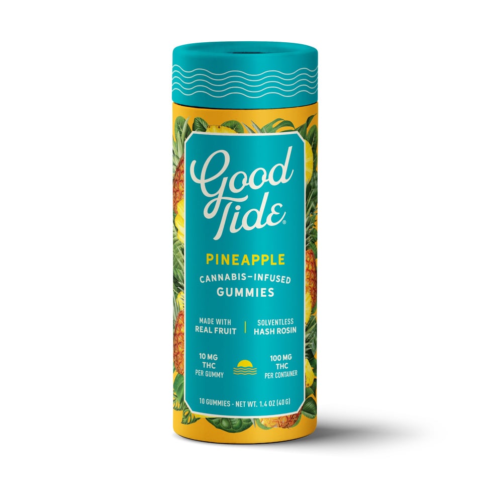 Pineapple Single-Strain Hash Rosin Gummies | Uplifting | 100mg Pineapple Single-Strain Hash Rosin Gummies | Uplifting | 100mg