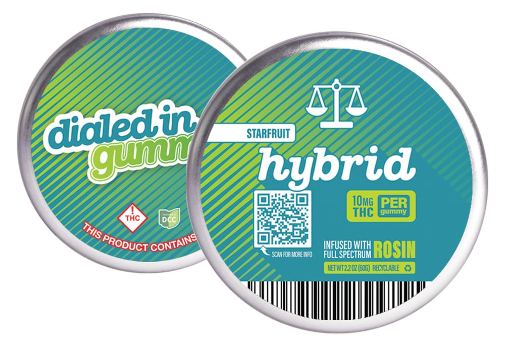 Dialed In - Starfruit - Rosin Gummies - 100mg - 10pk - Hybrid