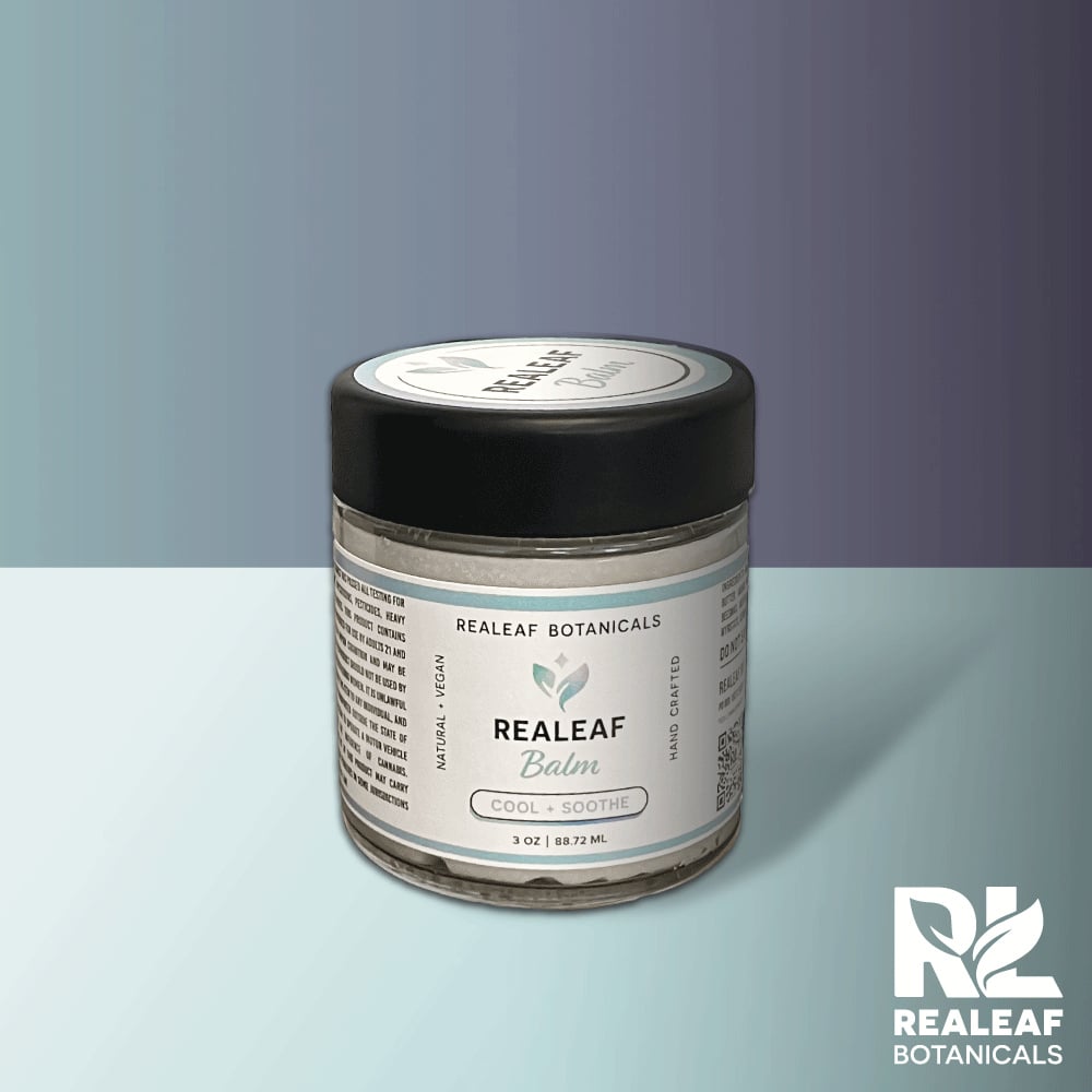 Realeaf Balm Cool + Soothe [3oz] (100mg THC/100mg CBD)