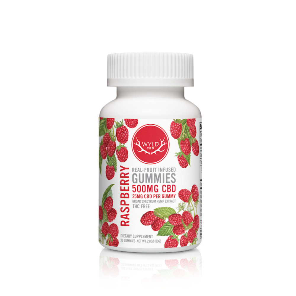 WYLD - Hemp-Derived Raspberry Gummies (25mg CBD 20pk)