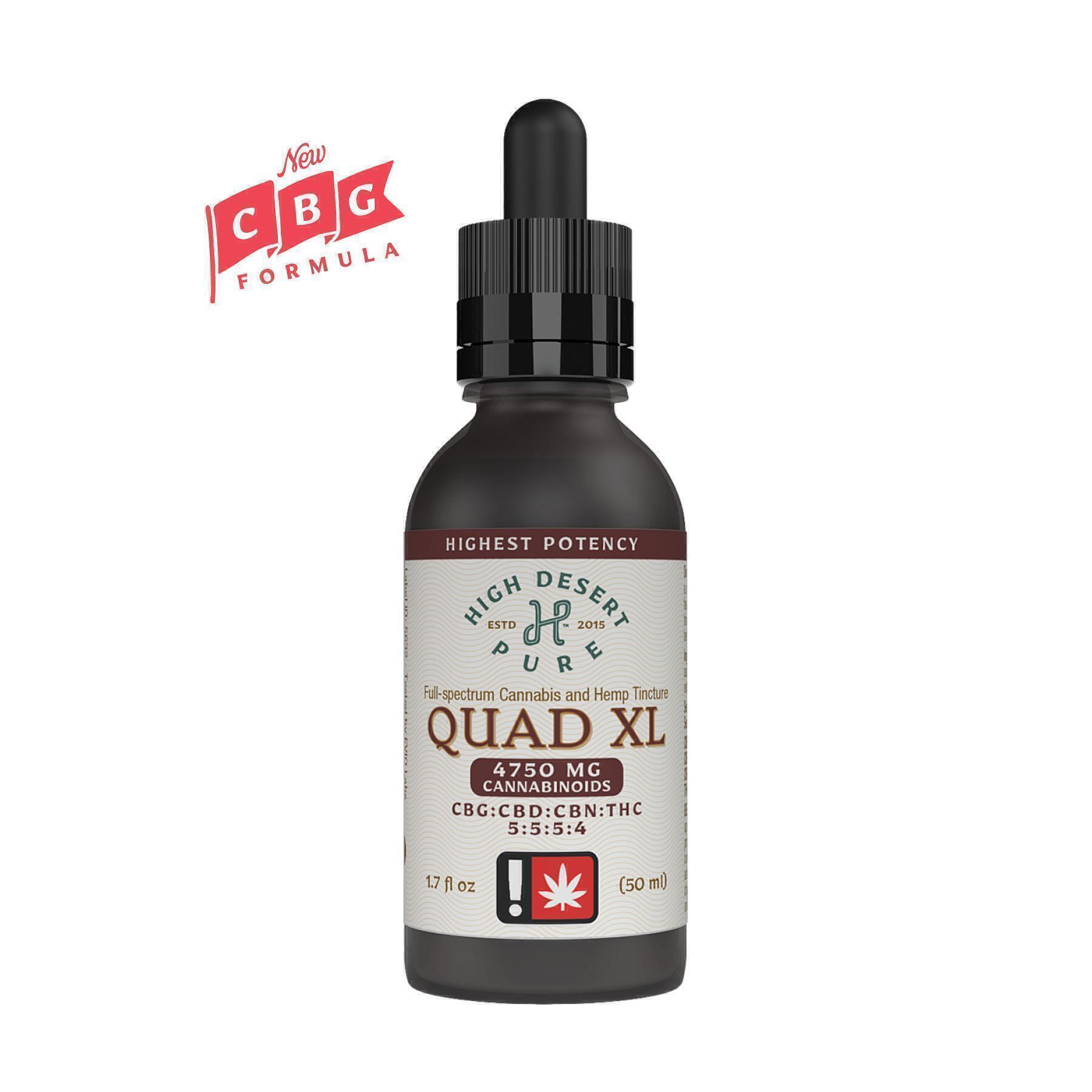 5:5:5:4 Quad XL [1.7 fl oz] (1250mg CBG/1250mg CBD/1250mg CBN/1000mg THC)