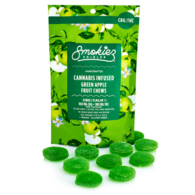 1:1 Green Apple [10pk] (100mg THC/100mg CBG)