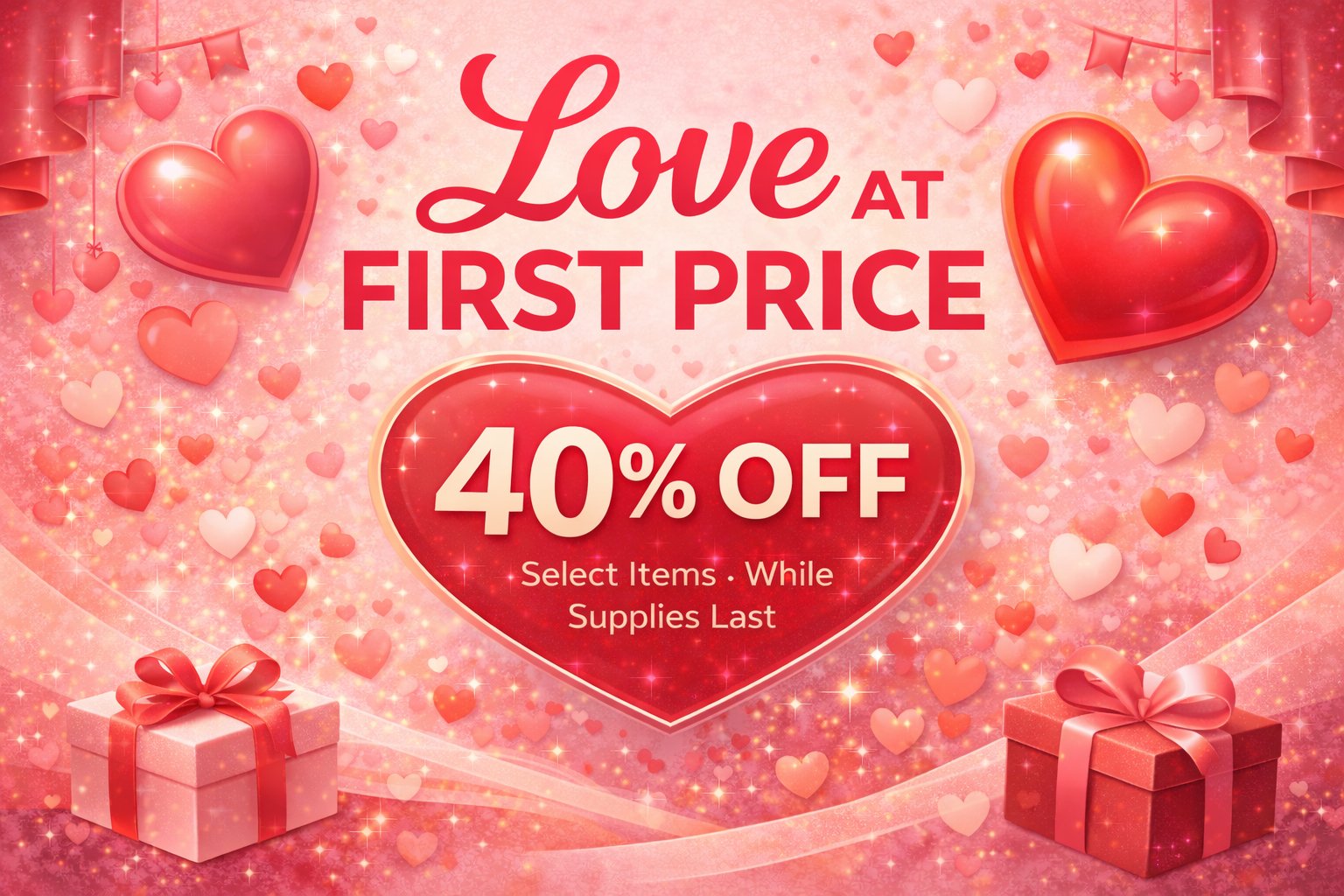 LOVE AT FIRST PRICE 40% special