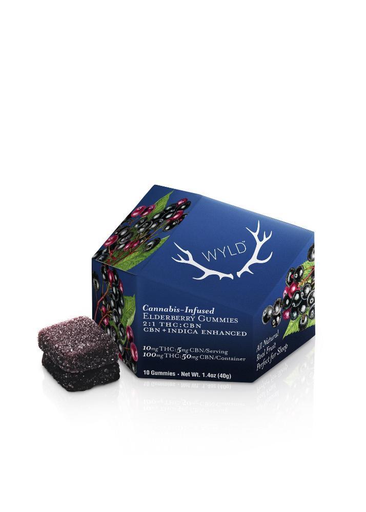 Elderberry 2:1 CBN + Indica Enhanced Gummies | 100mg THC:50mg CBN