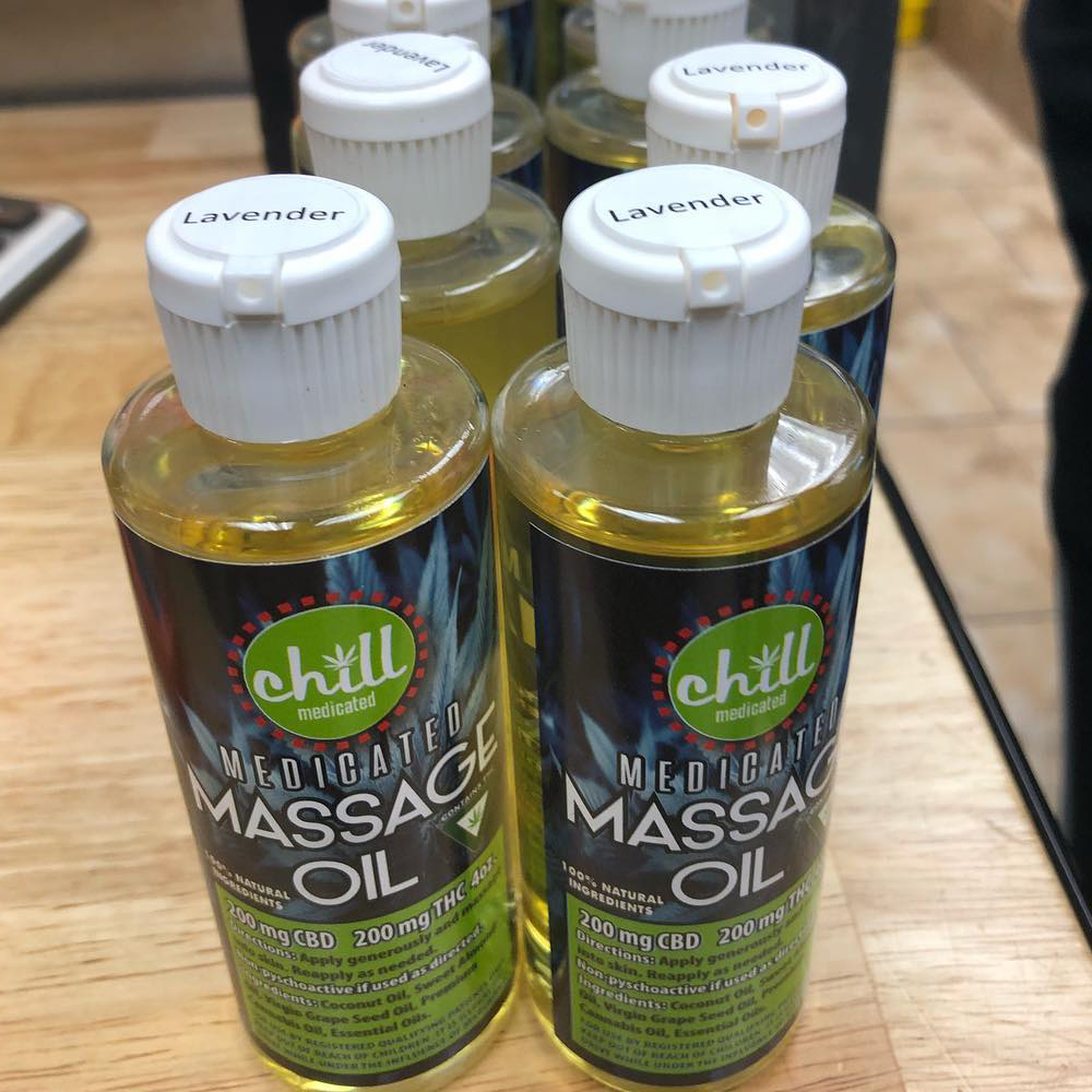 Massage Oil (500mg) Chill Medicated Massage Oil Jane
