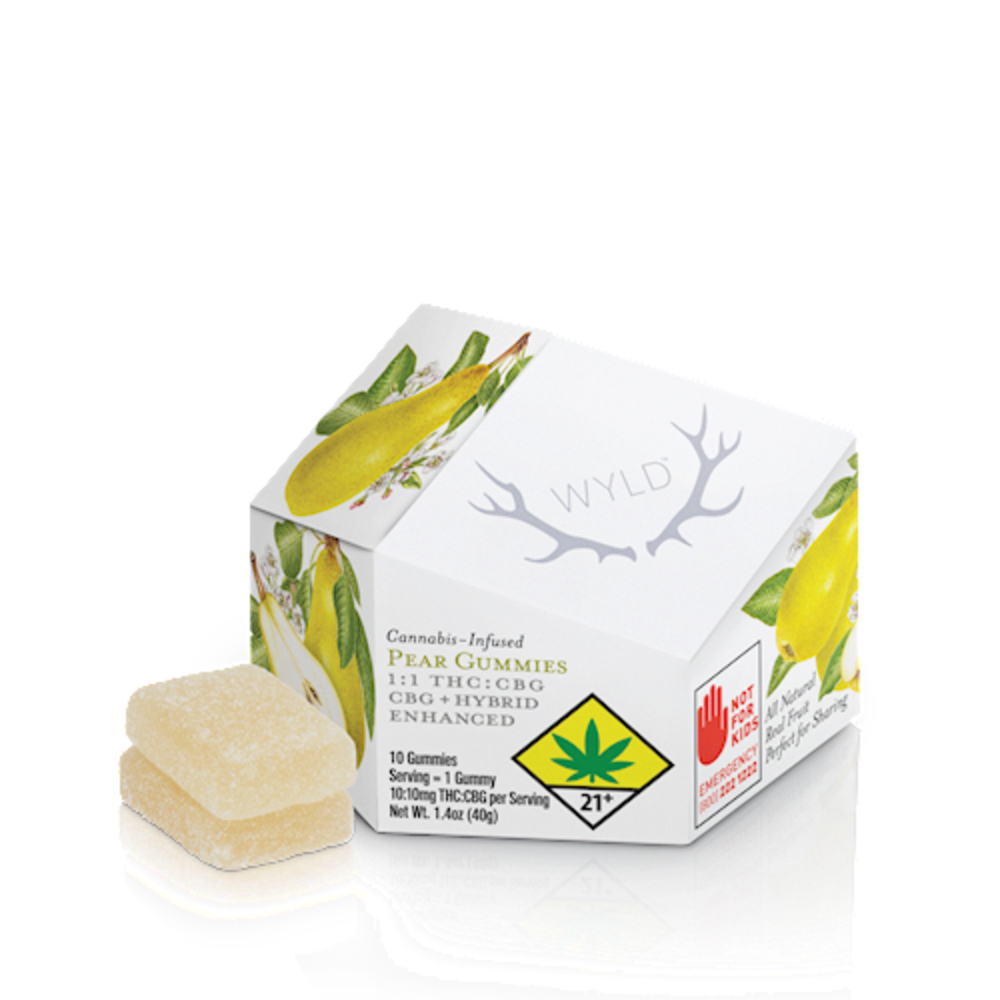 Pear 1:1 CBG + Hybrid Enhanced Gummies | 100mg THC:100mg CBG