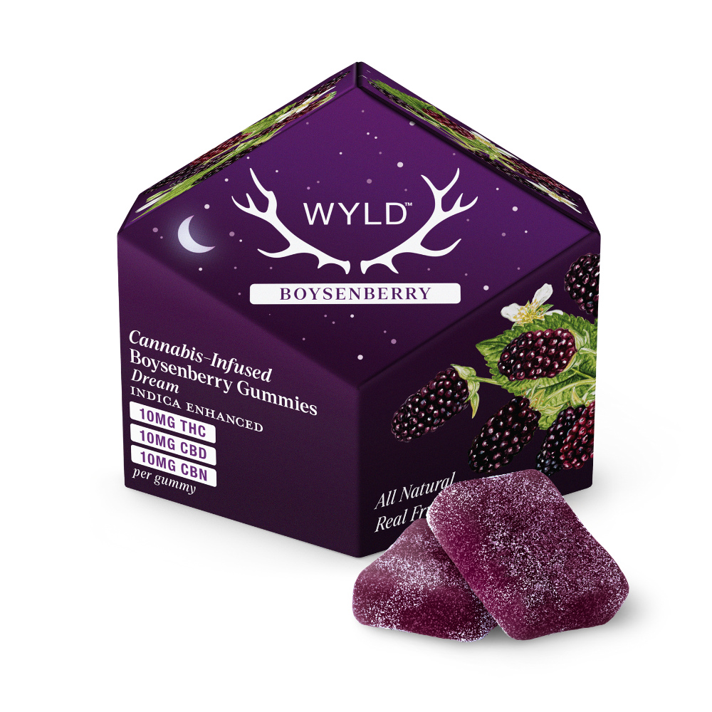 Boysenberry 1:1:1 CBD:CBN + Indica Enhanced Gummies | 100mg THC:CBD:CBN