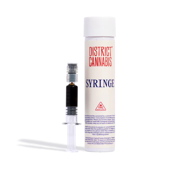 District Cannabis | 2500mg THC RSO | 2.5ml Syringe