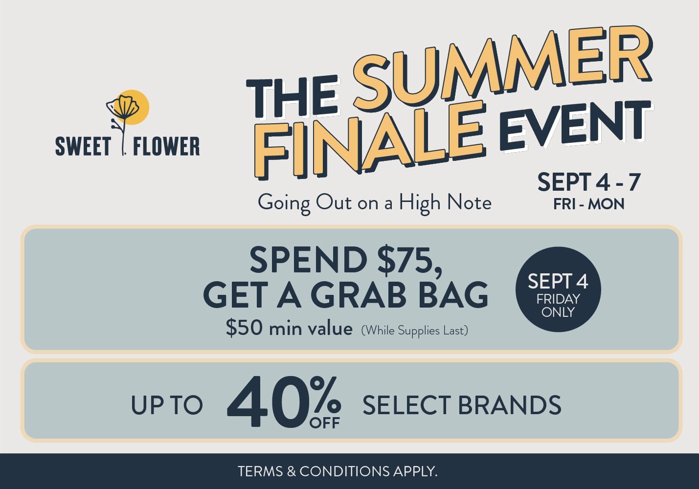 Celebrate 4th of July with Sweet Flower. Event kicks off 7/3.