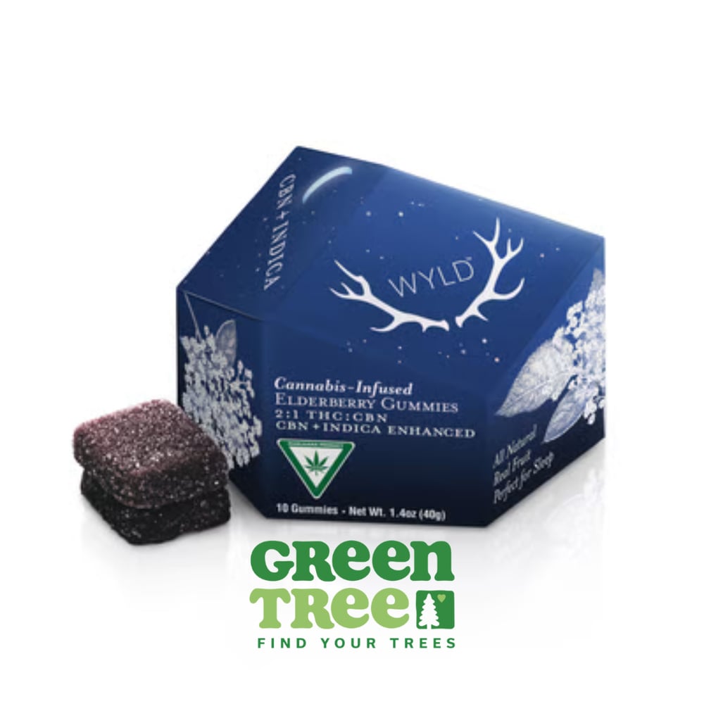 Elderberry 4:1 CBN + Indica Enhanced Gummies | 200mg THC:50mg CBN