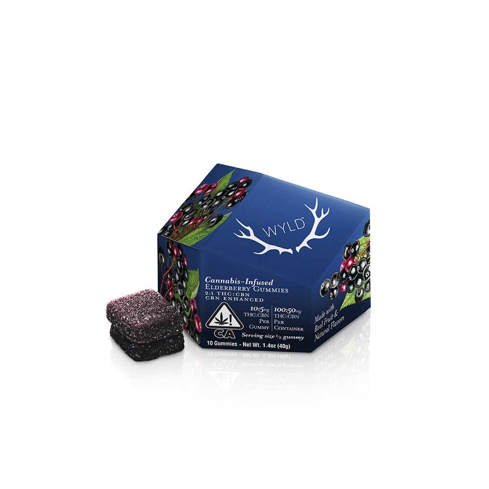 Elderberry 2:1 CBN + Indica Enhanced Gummies | 100mg THC:50mg CBN