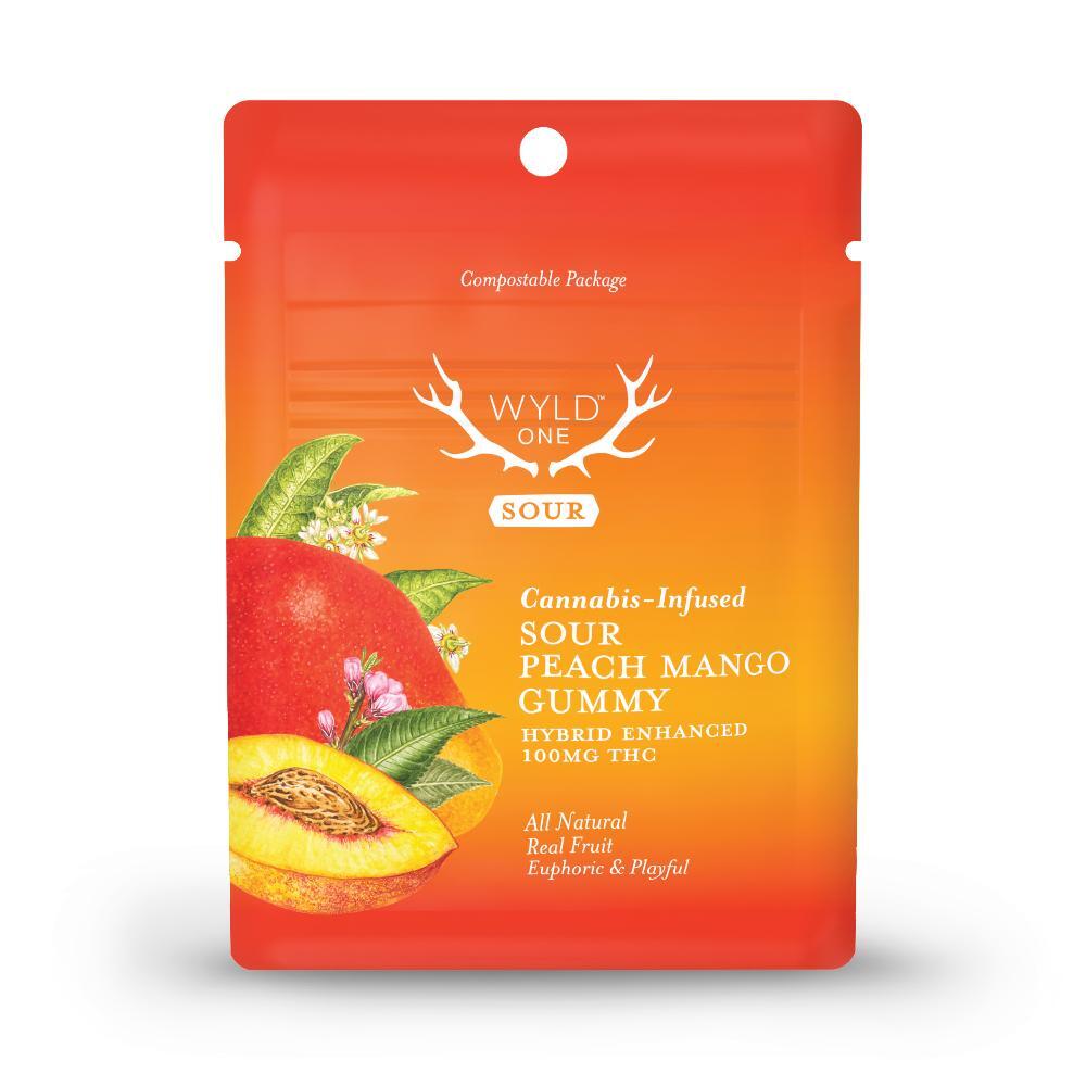 Wyld ONE: Sour Peach Mango Hybrid Gummy | 100mg
