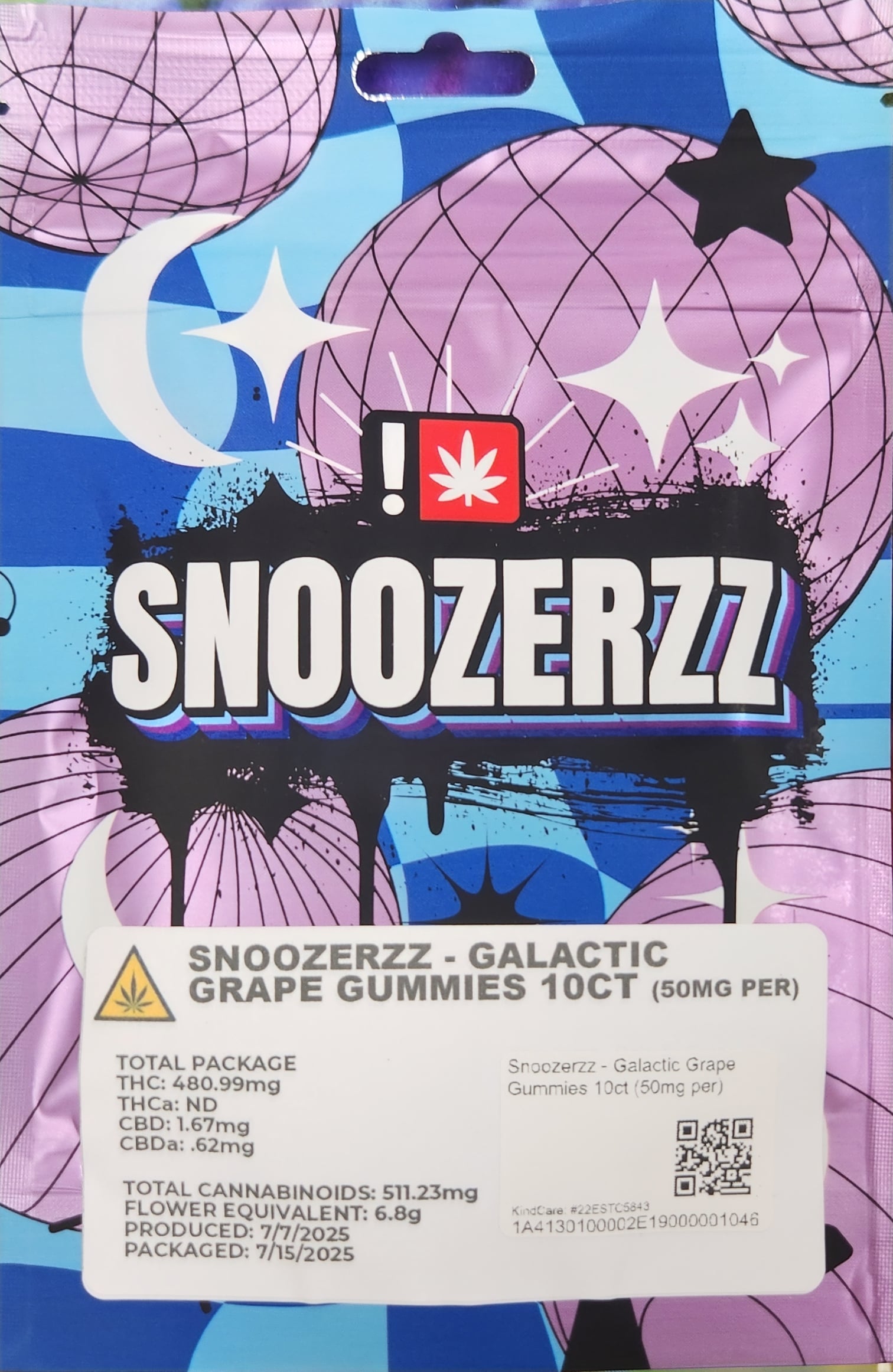 Snoozerzz - Galactic Grape [10pk] - 500mg THC - Hybrid