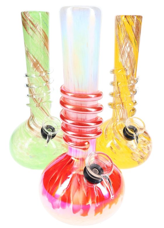 Metallic Glass Swirl Bong Metallic Glass Swirl Bong