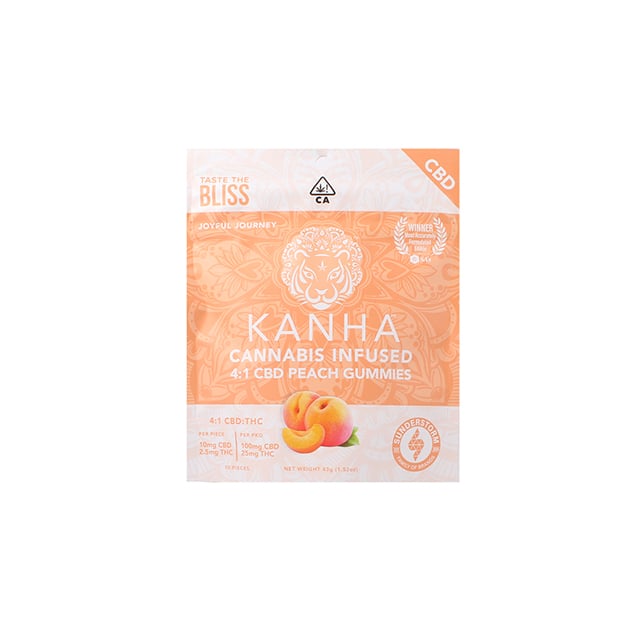 4:1 Peach [10pk] (100mg CBD/25mg THC)