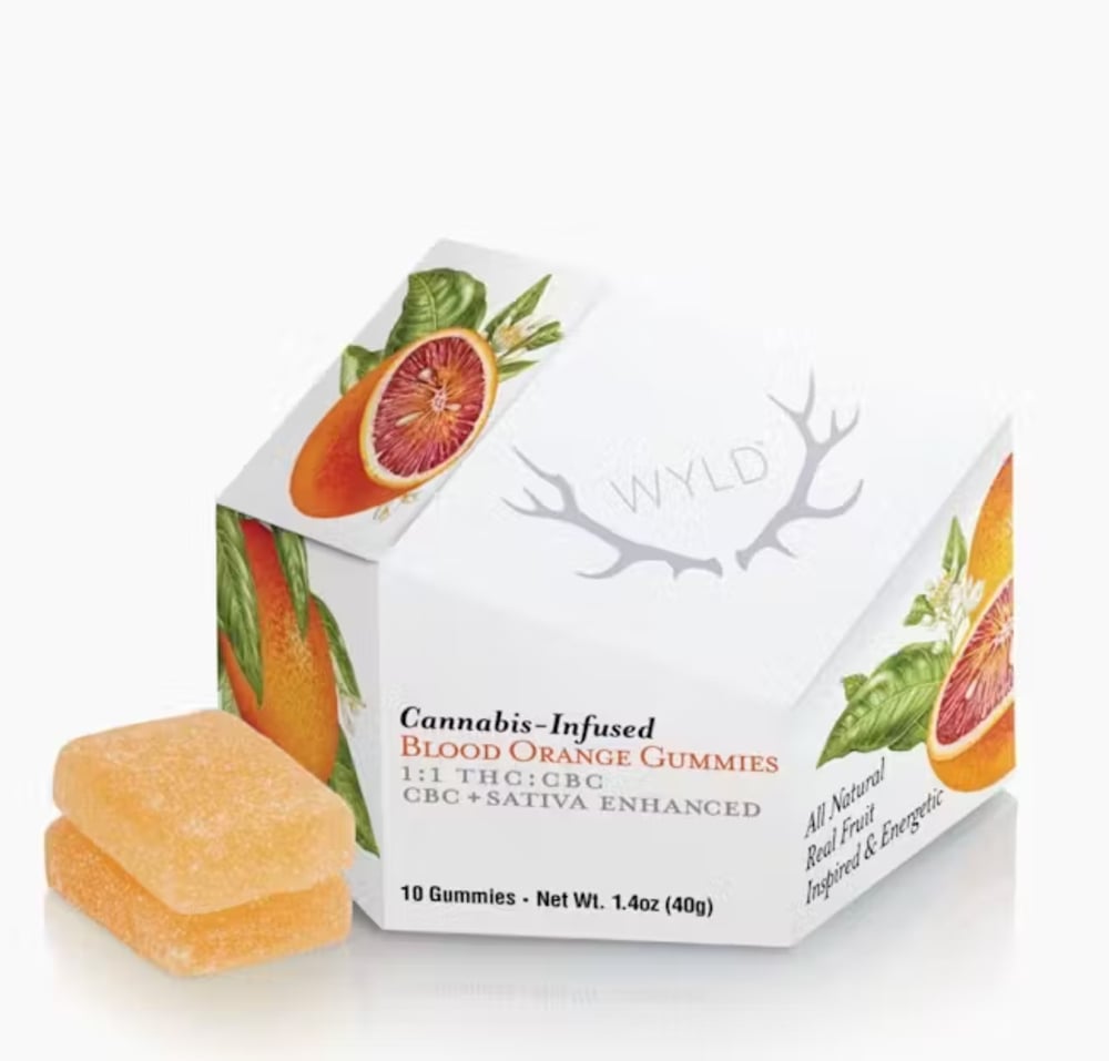 Blood Orange 1:1 CBC + Sativa Enhanced Gummies | 100mg THC:100mg CBC