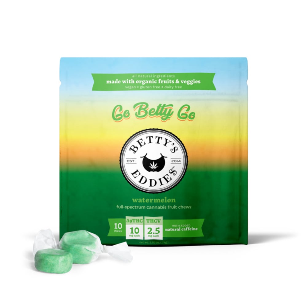 Go Betty Go Watermelon [10pk] (100mg THC/25mg THCV) Energy Fruit Chews