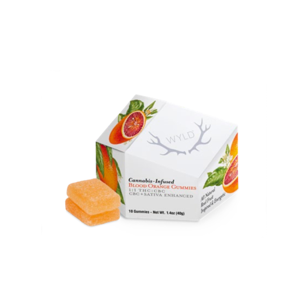 Blood Orange 1:1 CBC + Sativa Enhanced Gummies | 100mg THC:100mg CBC