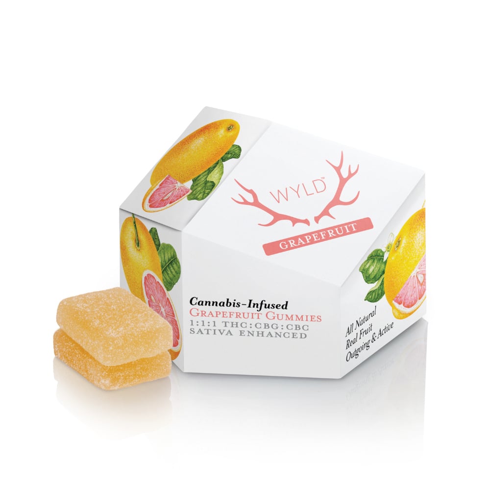 Grapefruit 1:1:1 CBG:CBC + Sativa Enhanced Gummies | 100mg THC:CBG:CBC Grapefruit 1:1:1 CBG:CBC + Sativa Enhanced Gummies | 100mg THC:CBG:CBC