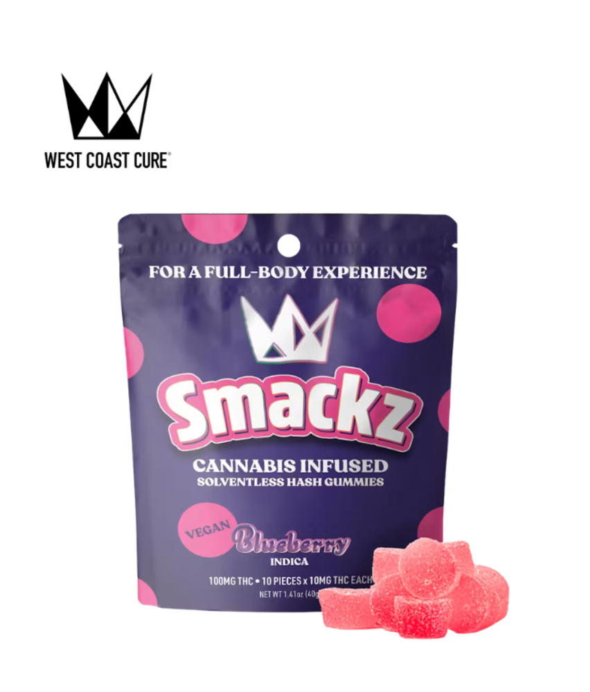 BLUEBERRY 100MG HASH 10 PACK GUMMIES