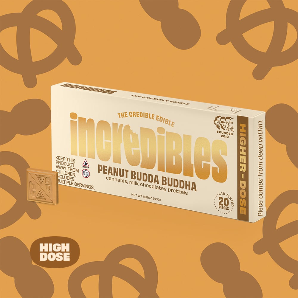 Incredibles - High Dose Peanut Budda Buddah Bar (500mg) Incredibles - High Dose Peanut Budda Buddah Bar (500mg)