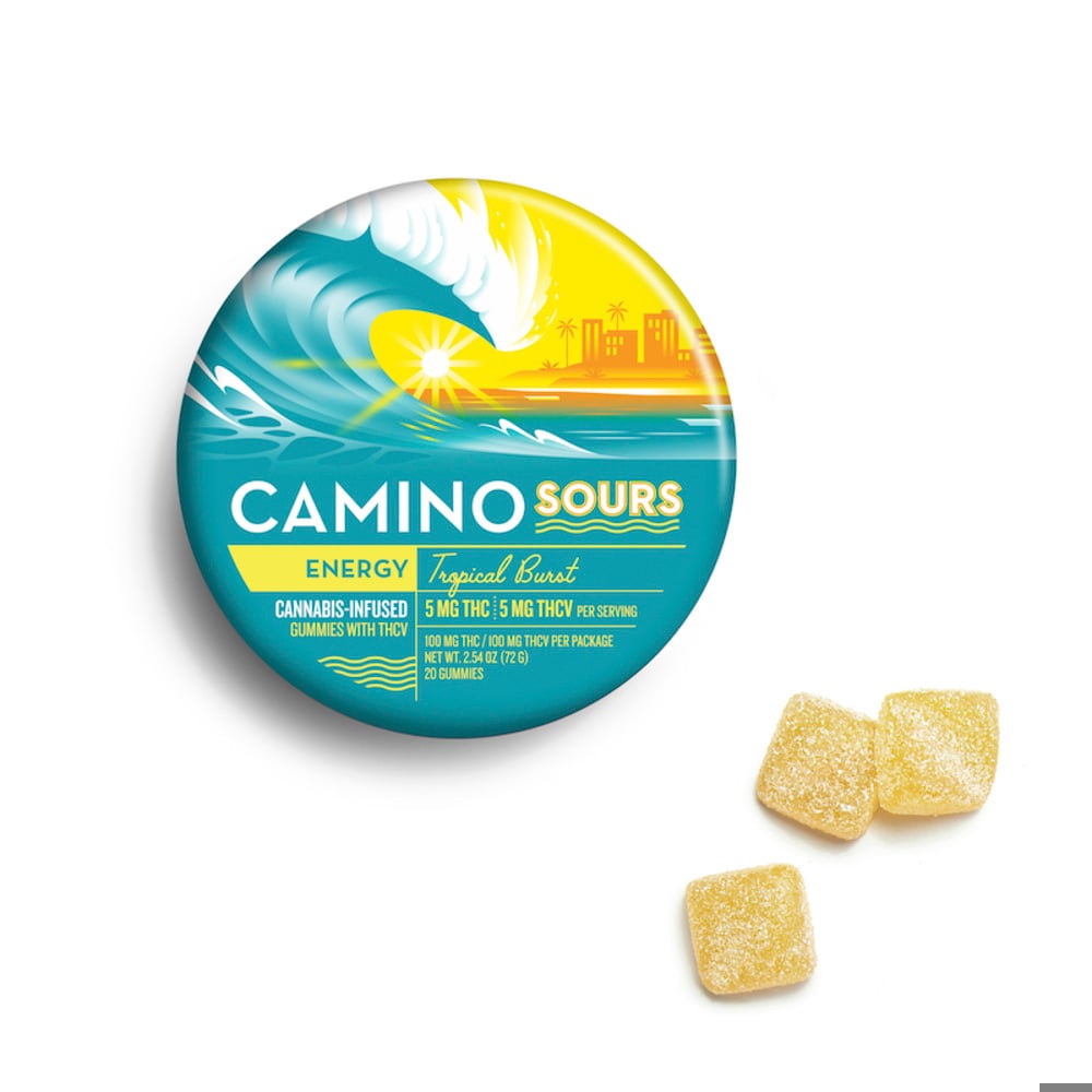 KIVA Camino - Sour Tropical Burst 1:1 THC:THCV Gummies (100mg 20pk) KIVA Camino - Sour Tropical Burst 1:1 THC:THCV Gummies (100mg 20pk)