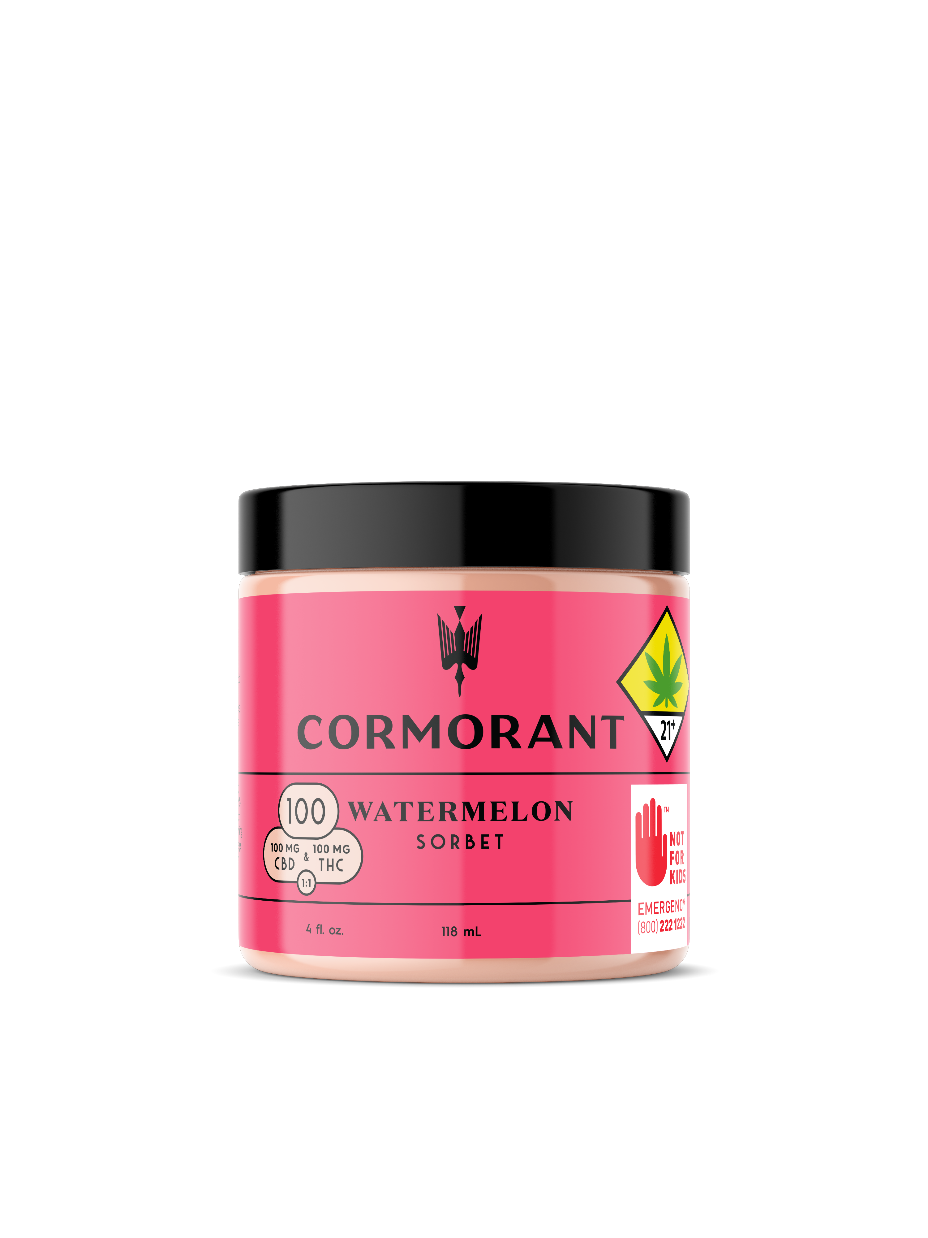 1:1 Watermelon Sorbet [4oz] (100mg CBD/100mg THC)