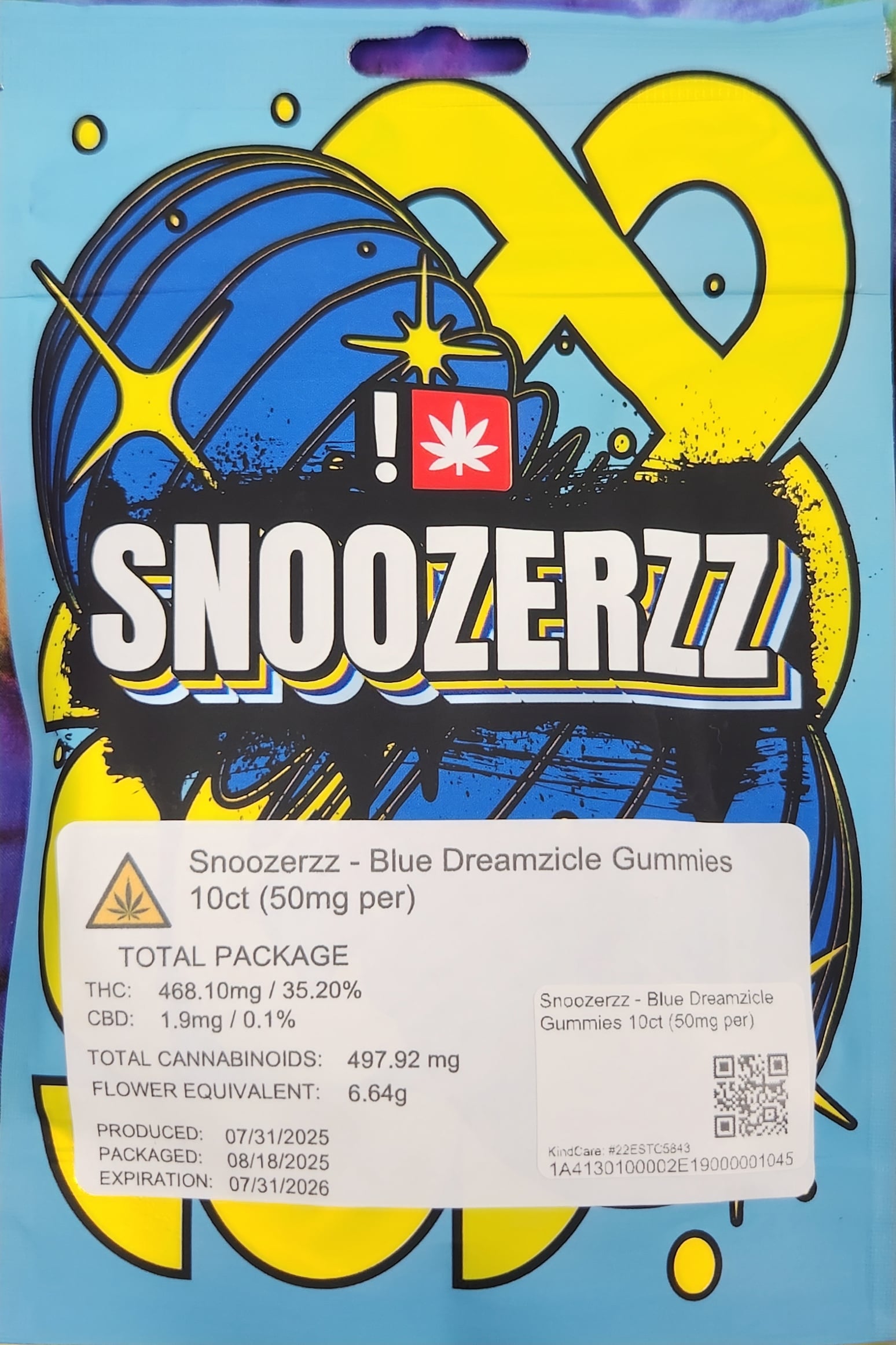 Snoozerzz - Blue Dreamzicle [10pk] - 500mg THC - Hybrid